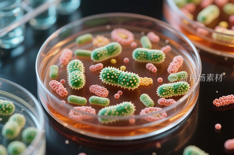 微生物培养皿插画