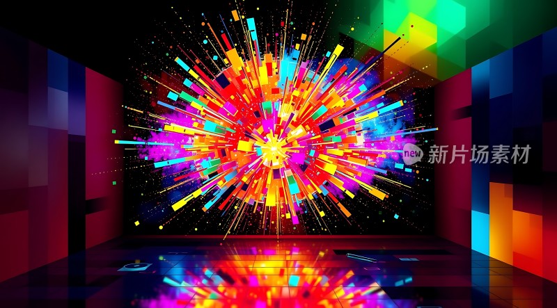 五彩斑斓的爆炸效果