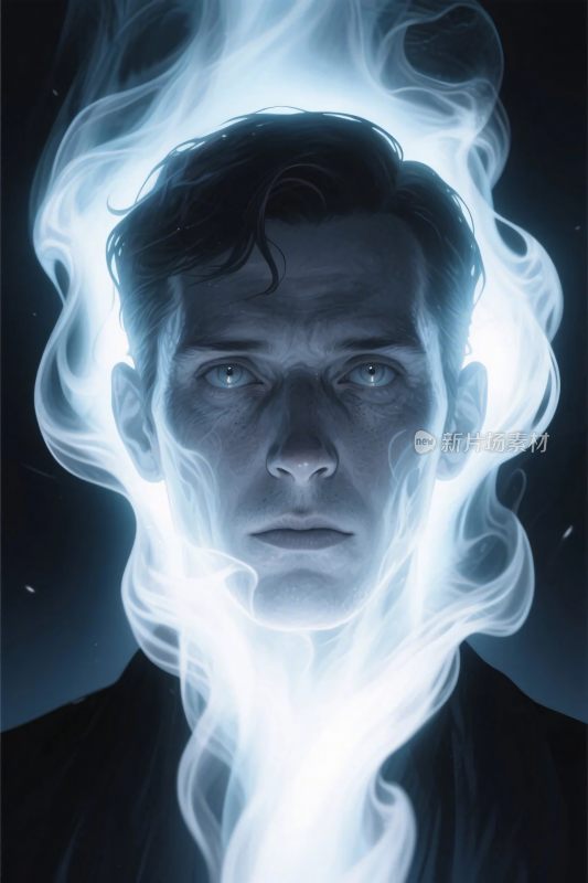 人物光效艺术插画