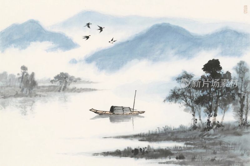 水墨山水风景画