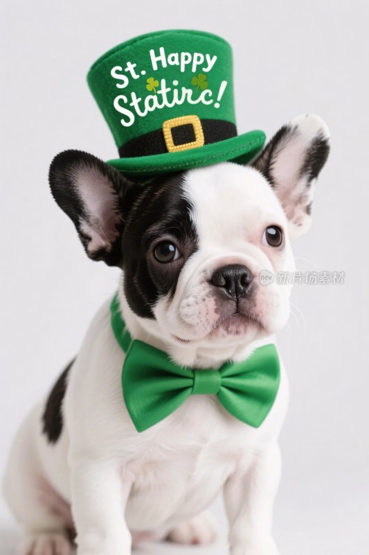 可爱小狗戴节日帽