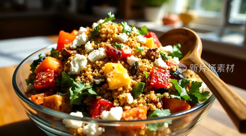 阳光下的美味沙拉