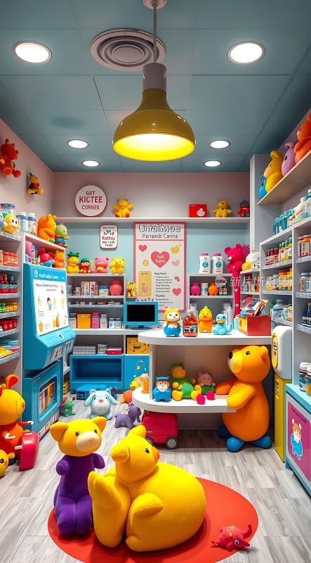 彩色玩具店温馨场景
