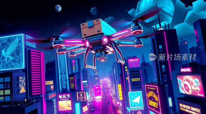 未来城市无人机配送