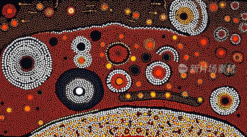 红色圆点艺术图案