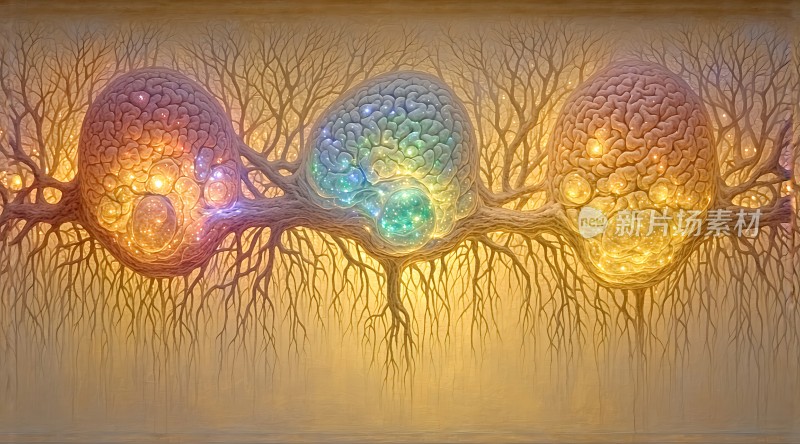 **心灵树根大脑与自然的共生**