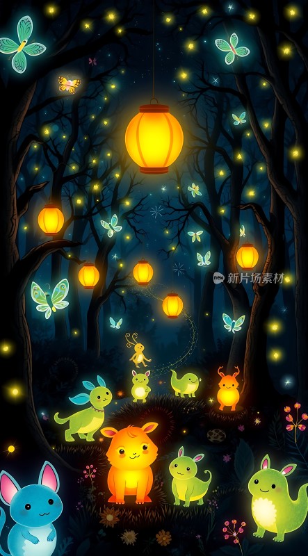 萤火虫森林夜游