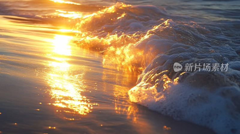 金色海潮浪花