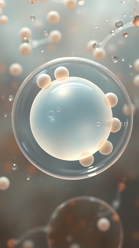 微观世界探索透明球体与粒子互动