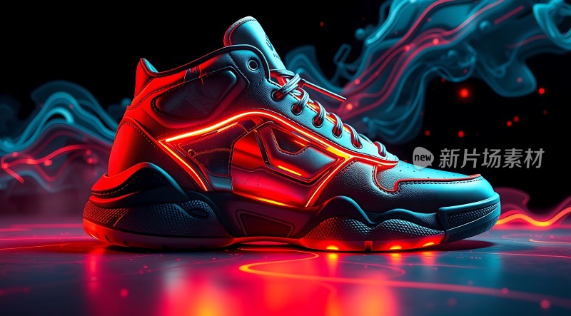 未来科技跑鞋炫酷发光设计
