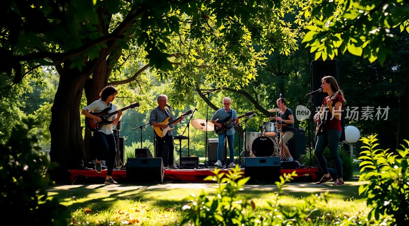 阳光下的乐队演出