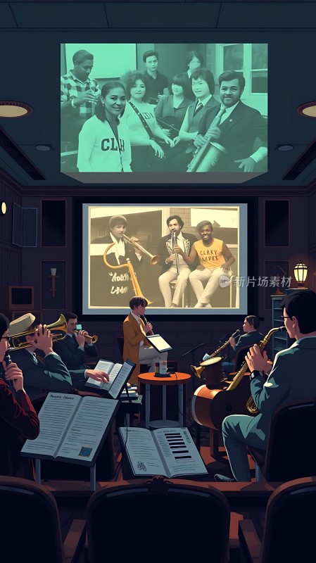 复古爵士乐队现场演奏
