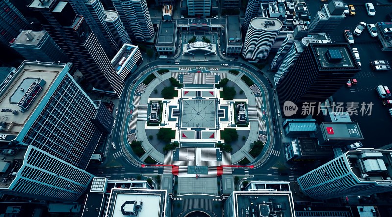 现代都市鸟瞰图