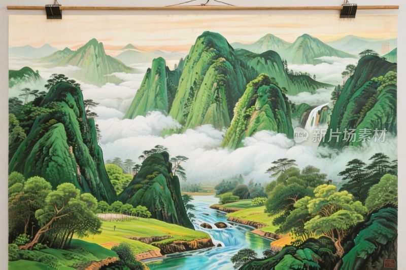 山水风景插画