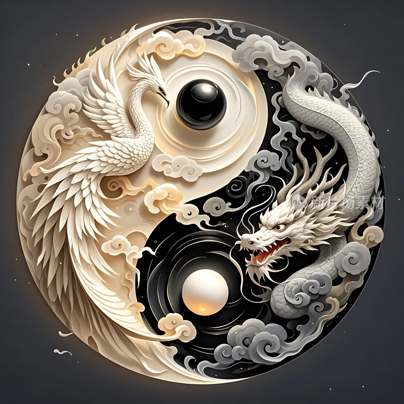 阴阳龙凤呈祥图