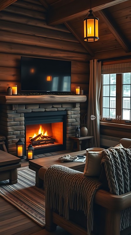温馨壁炉客厅