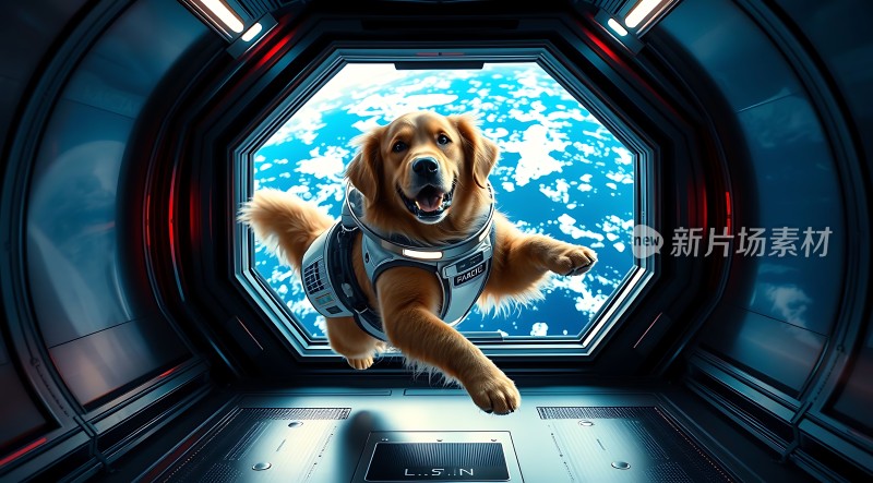 太空遨游的小金毛