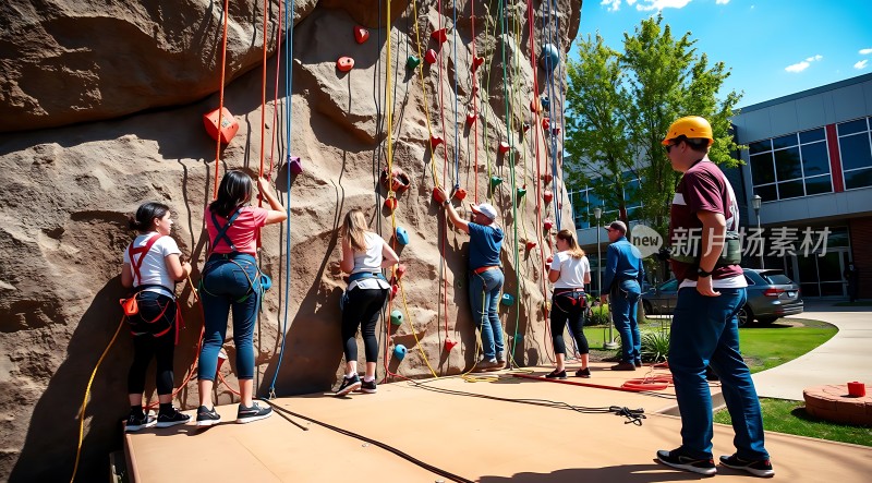 攀岩挑战勇往直前！