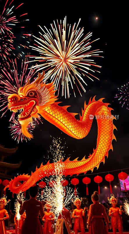 龙舞烟花夜