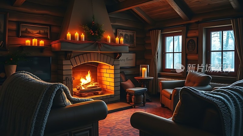 温馨壁炉客厅