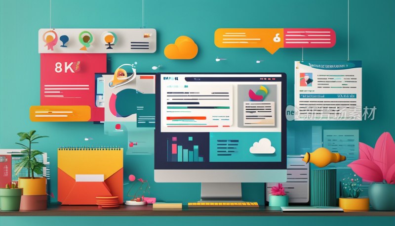 现代营销横幅模板