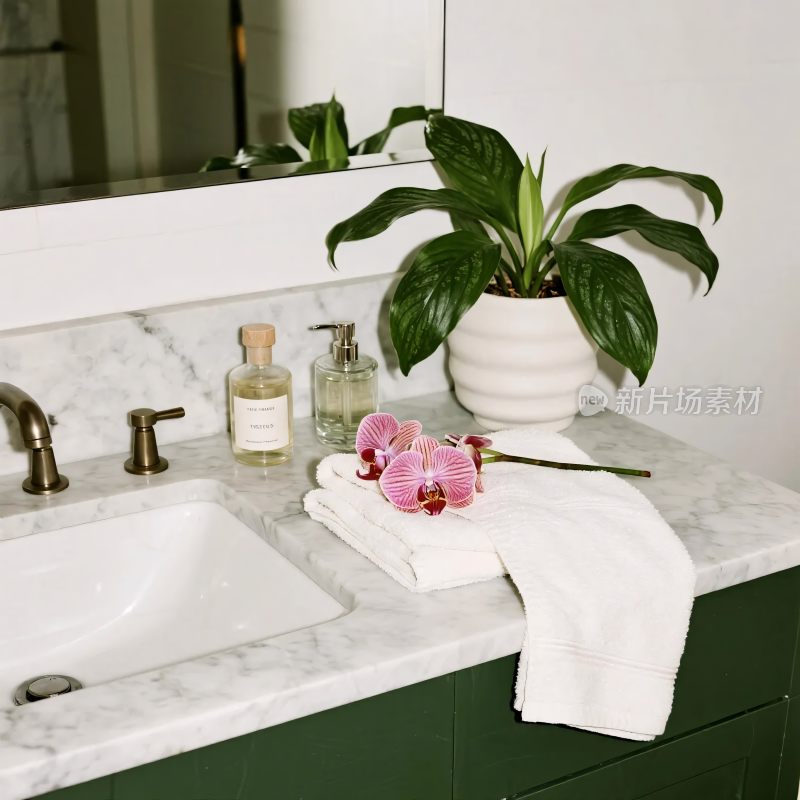 洗手台浴室场景图