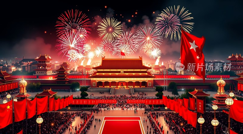 天安门广场国庆庆典之夜