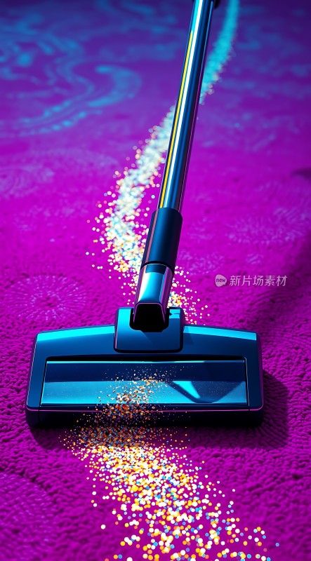吸尘器清理地毯上的灰尘