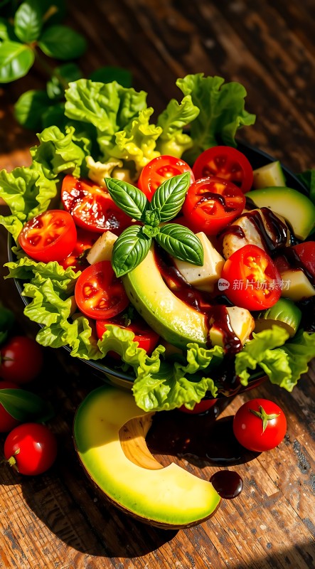 阳光下的美味沙拉