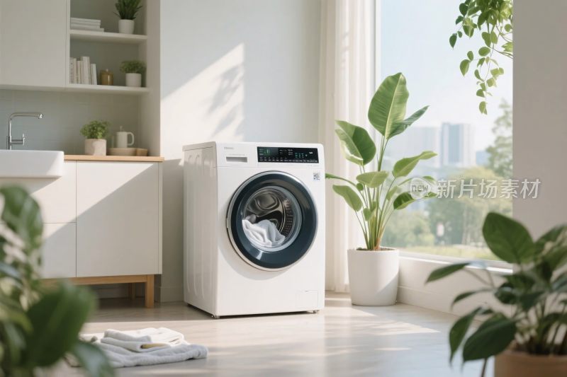室内洗衣机绿植场景