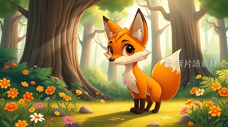 森林中的小狐狸
