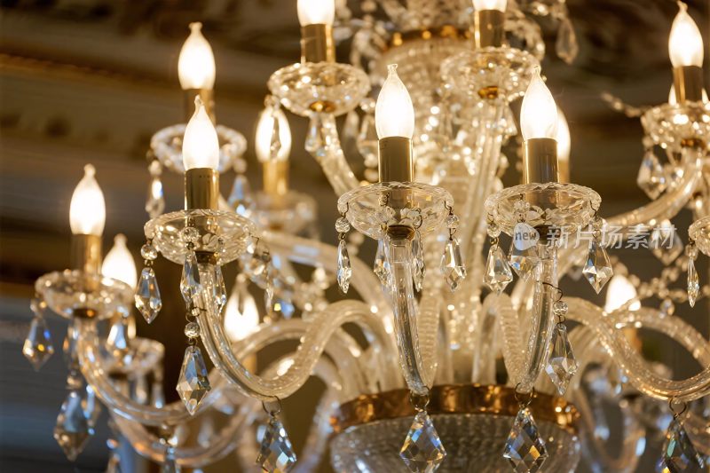 水晶吊灯特写