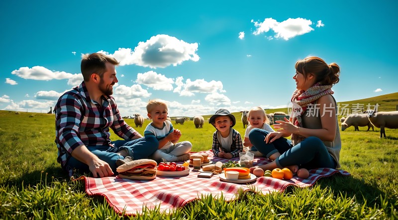 家庭野餐快乐时光