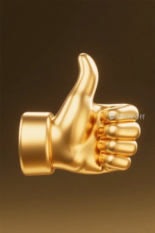 金色点赞手势图标