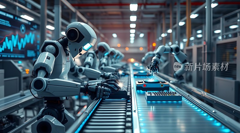 智能机器人生产线高效运作