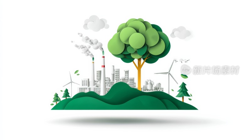 城市绿色环保 爱护生态 保护环境