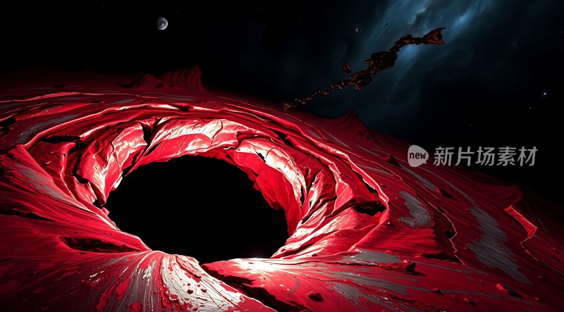 红色黑洞漩涡