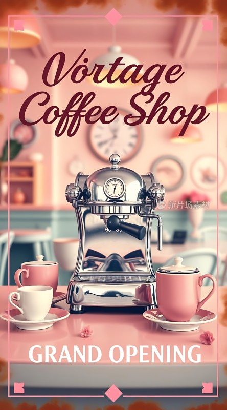 复古咖啡店盛大开业