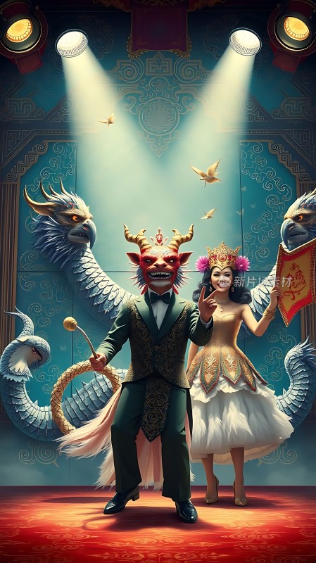 龙凤呈祥舞台上的华丽表演