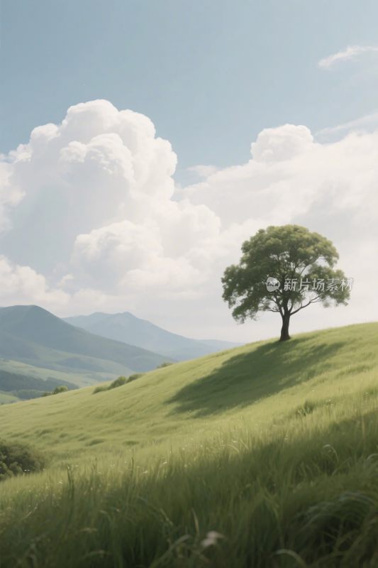 草地风景风景树