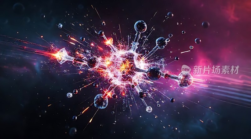 新片场素材粒子爆炸