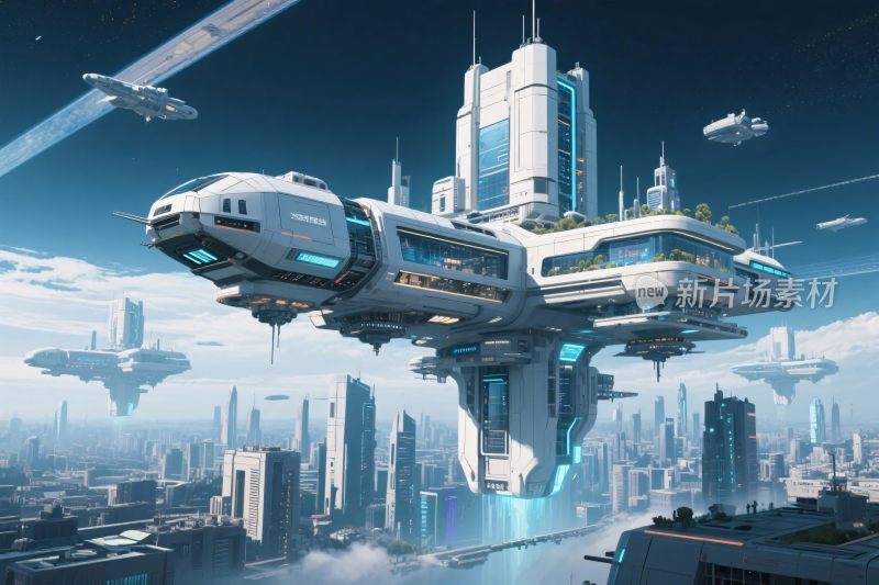未来科幻城市插画