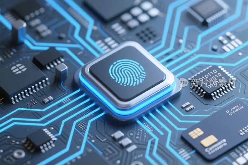 科技芯片指纹元素