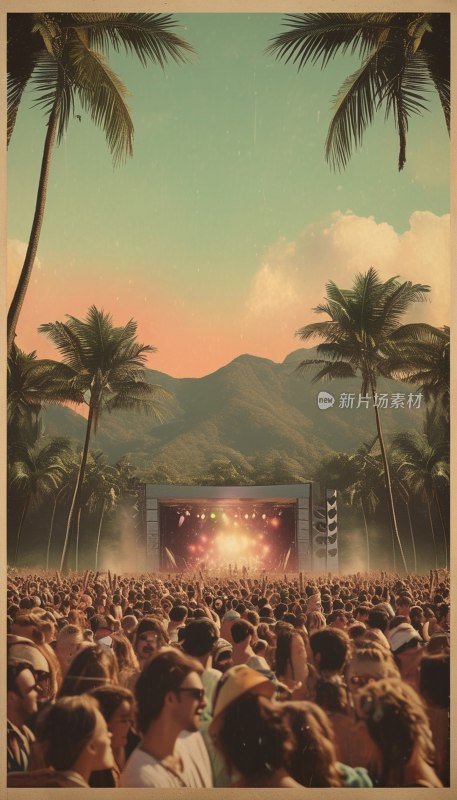 复古音乐节海报