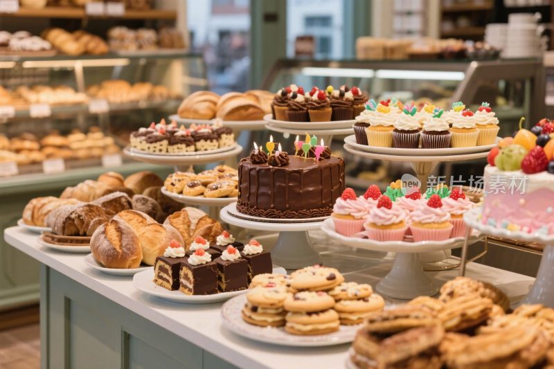 烘焙甜点陈列