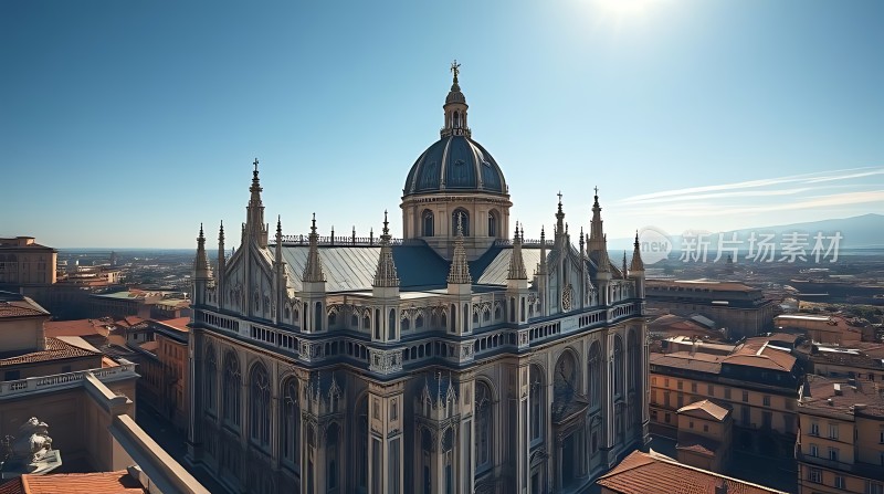 阳光下的宏伟教堂