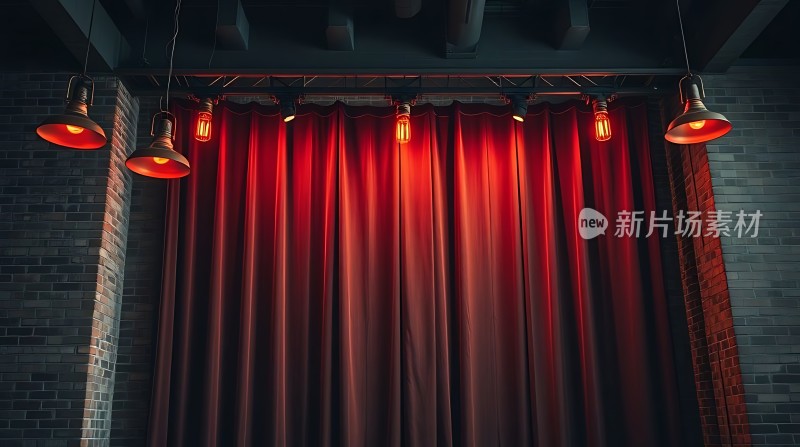 红幕灯光舞台