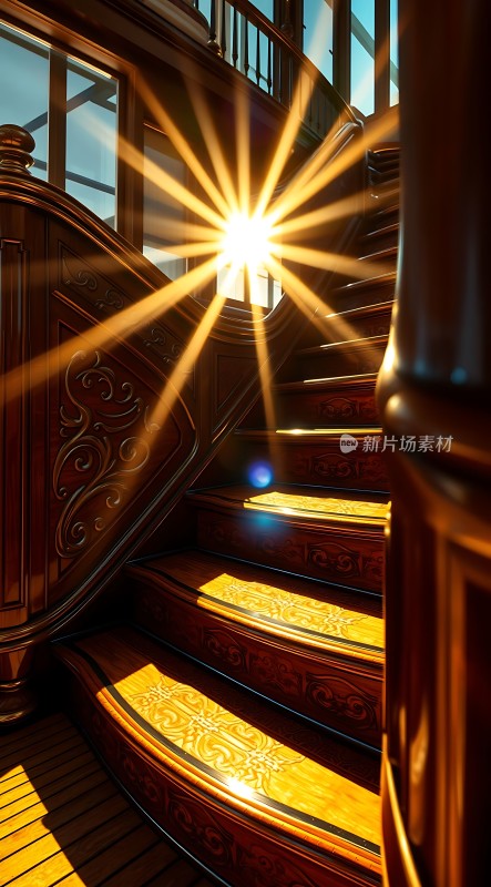 阳光下的华丽楼梯