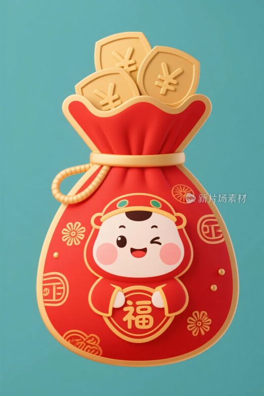 喜庆红包袋卡通小熊