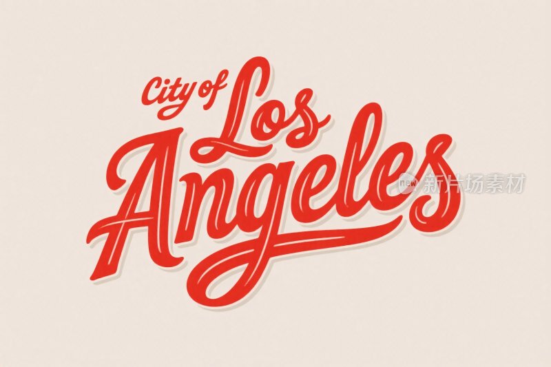 洛杉矶城市手写字体